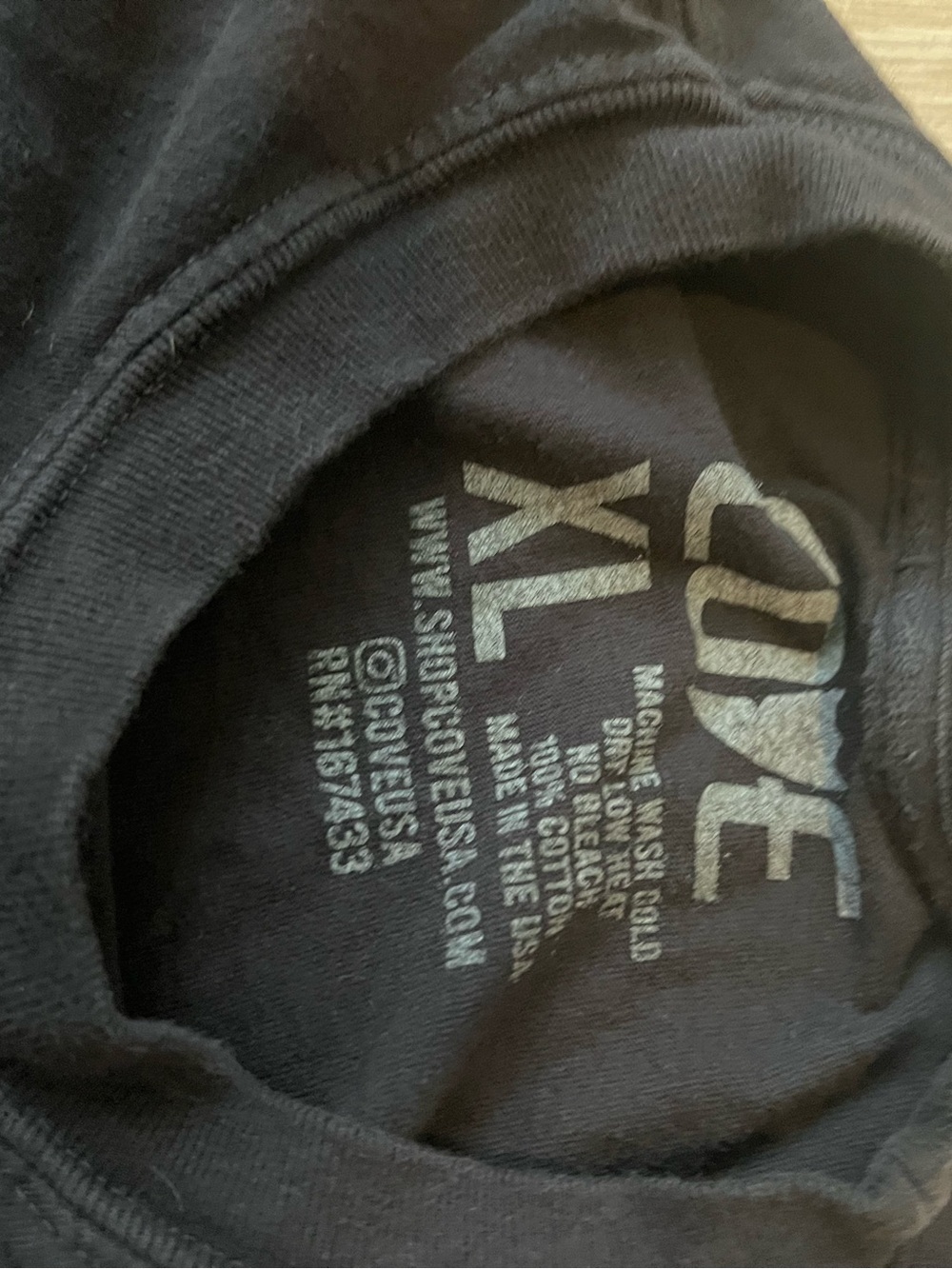 Cove Black Short Sleeve Crew Tee with Pink Chest Graphic - Picture 4 of 5